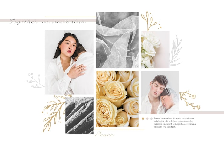 Free Vector photo collage theme