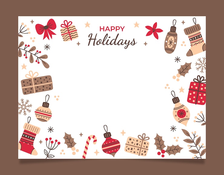 Free Vector photocall template for christmas season celebration