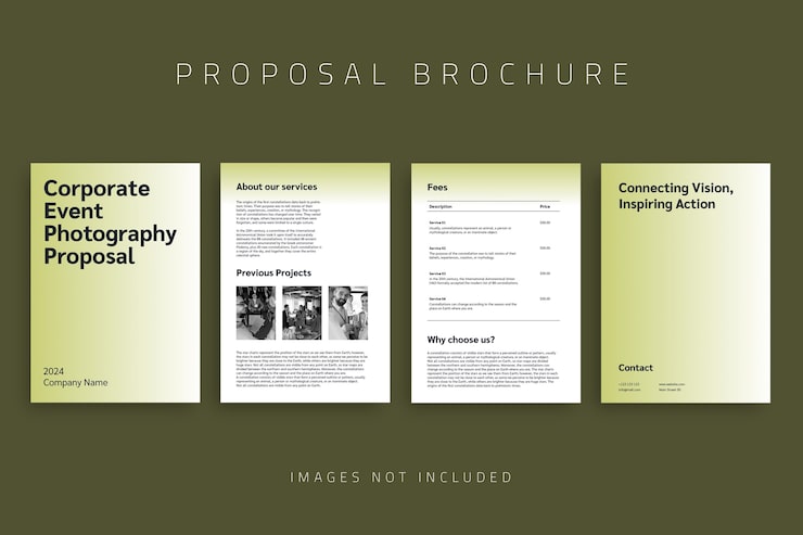 Free Vector photography proposal template design