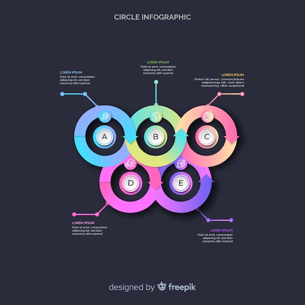 Free Vector pie chart infographic