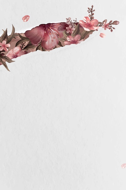 Free Vector pink hibiscus pattern on beige background vector