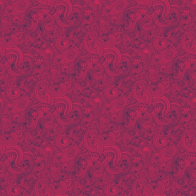 Free Vector pink swirls and diamons pattern