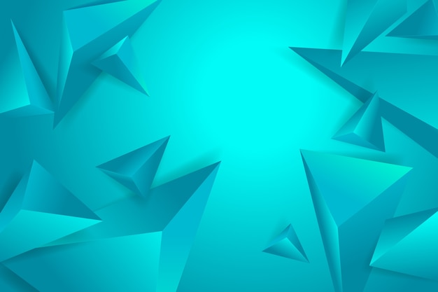 Free Vector polygonal 3d background with blue monochome tones