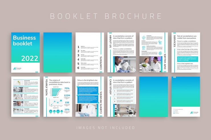 Free Vector professional gradient business booklet brochure template