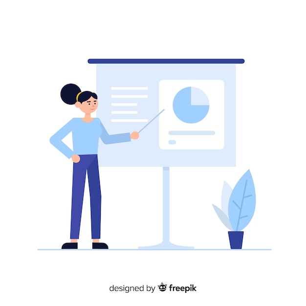 Free Vector professional office worker with flat design