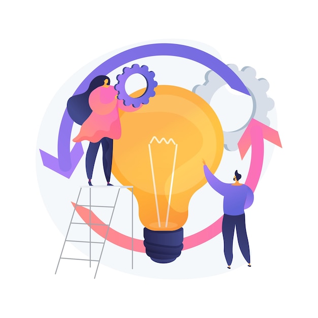 Free Vector project life cycle abstract concept vector illustration. successful project management, stages of project completion, task assignment, business case, resource requirements abstract metaphor.