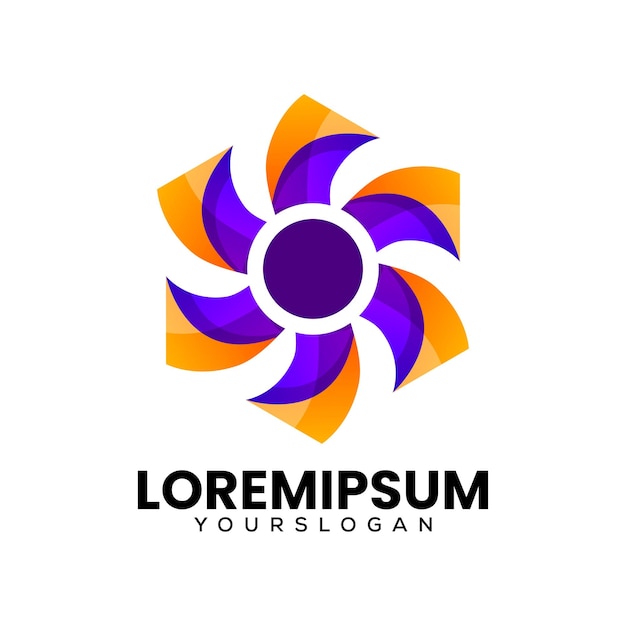 Free Vector propeller creative colorful icon logo design