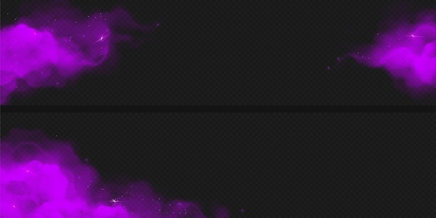 Free Vector purple magic dust with sparkles glitter background