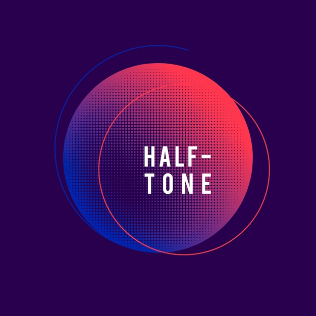 Free Vector purple and pink halftone badge vector