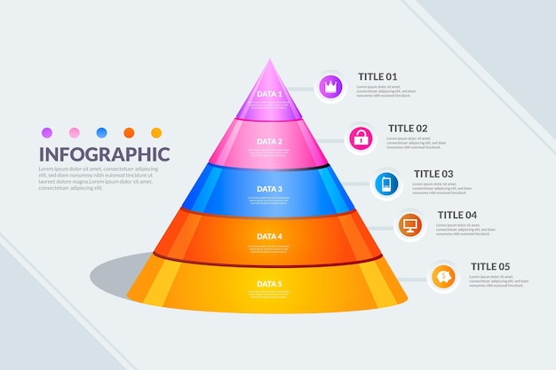 Free Vector pyramid infographic template