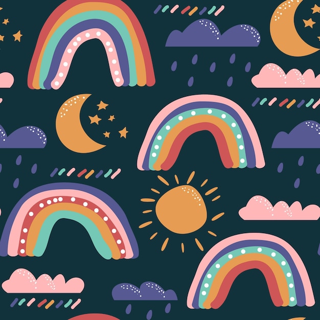 Free Vector rainbow pattern design