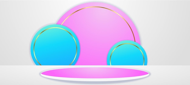 Free Vector realistic background podium product display