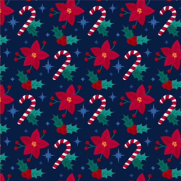 Free Vector realistic christmas celebration pattern design