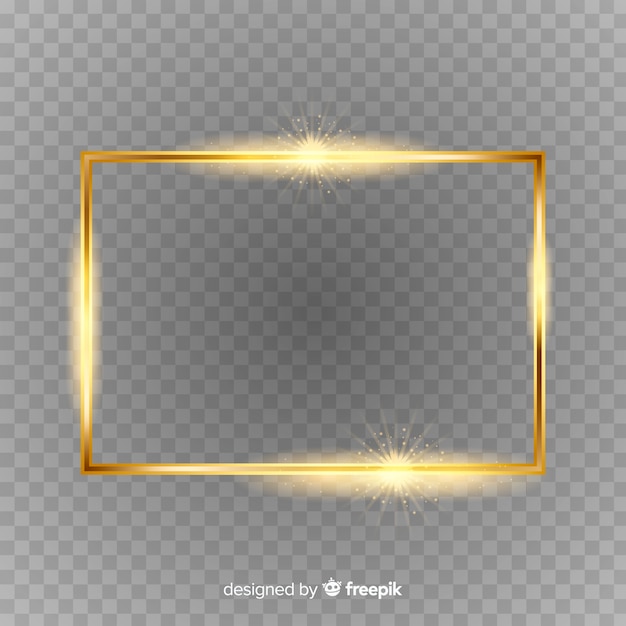 Free Vector realistic golden frame