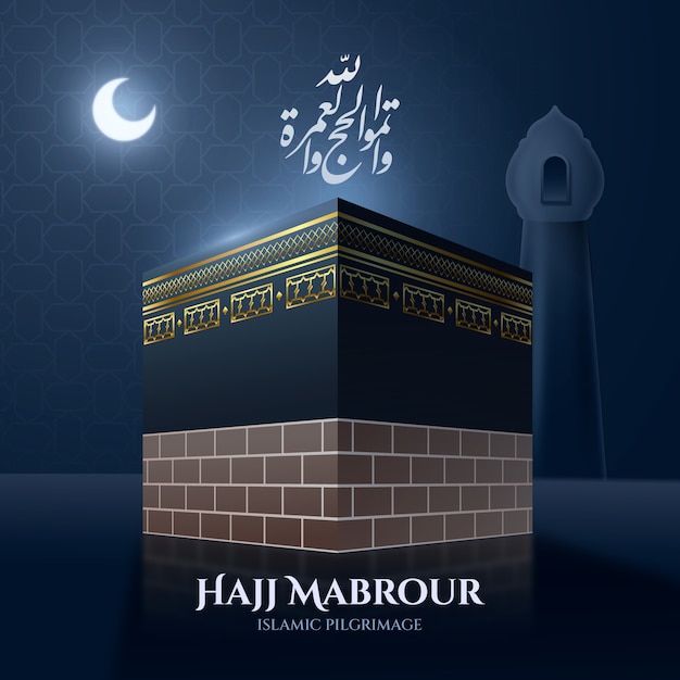 Free Vector realistic hajj illustration