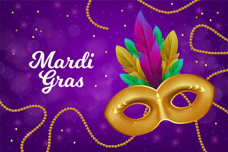 Free Vector realistic mardi gras concept