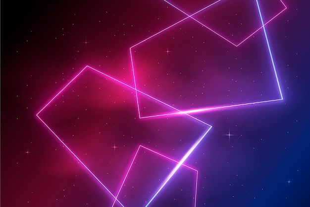 Free Vector realistic neon lights background