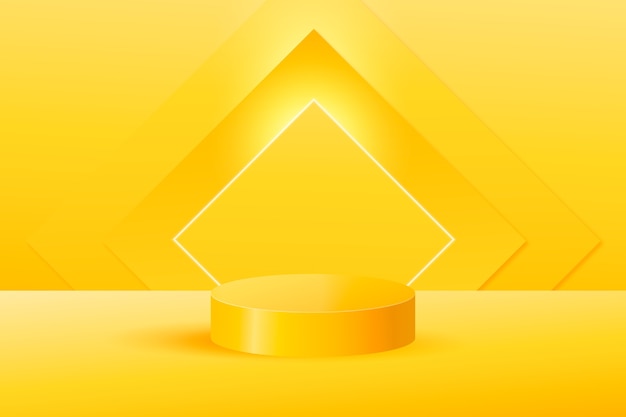 Free Vector realistic yellow neon background