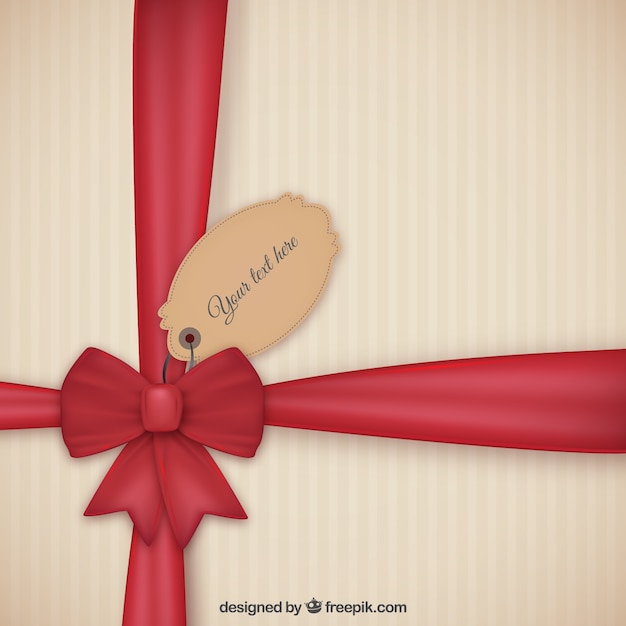 Free Vector red ribbon and label