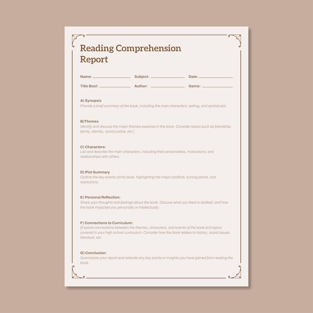 Free Vector report template design