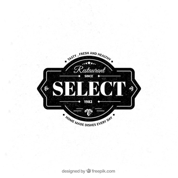 Free Vector restaurant badge in vintage style