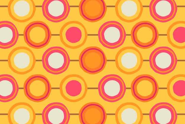 Free Vector retro colorful pattern background, geometric circle shape vector