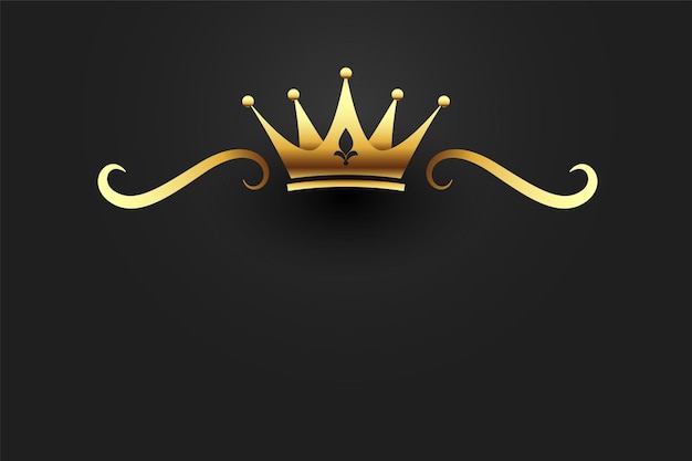 Free Vector royal golden crown background for vintage treasure design