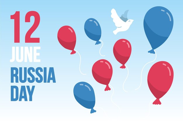 Free Vector russia day wallpaper design