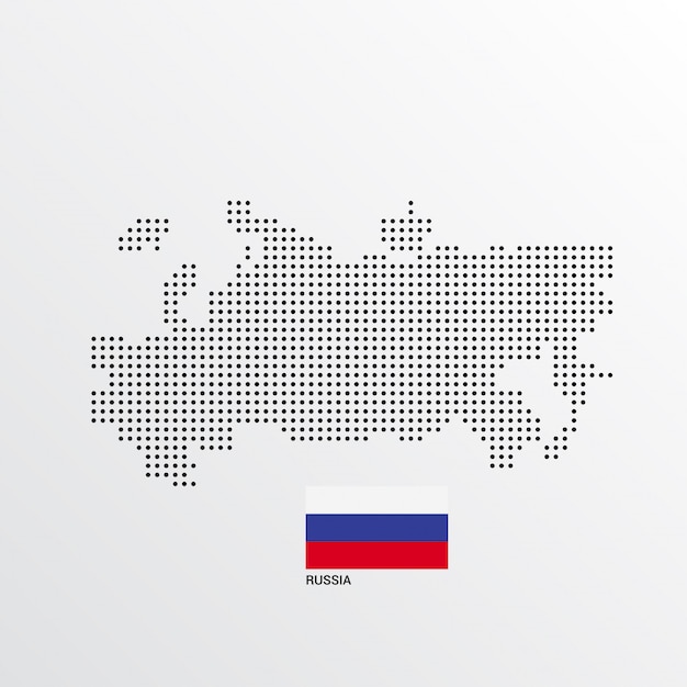 Free Vector russia map design with flag and light background vector 