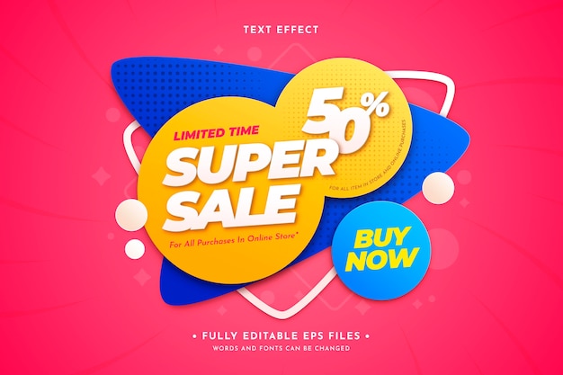 Free Vector sale background with text effect