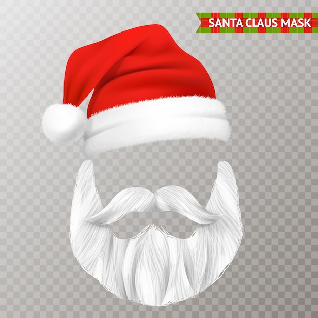 Free Vector  santa claus transparent christmas mask
