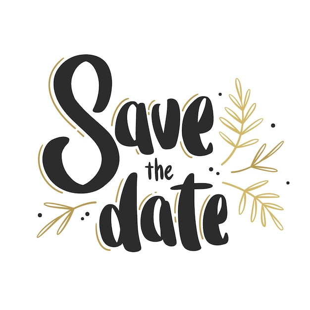 Free Vector save the date lettering