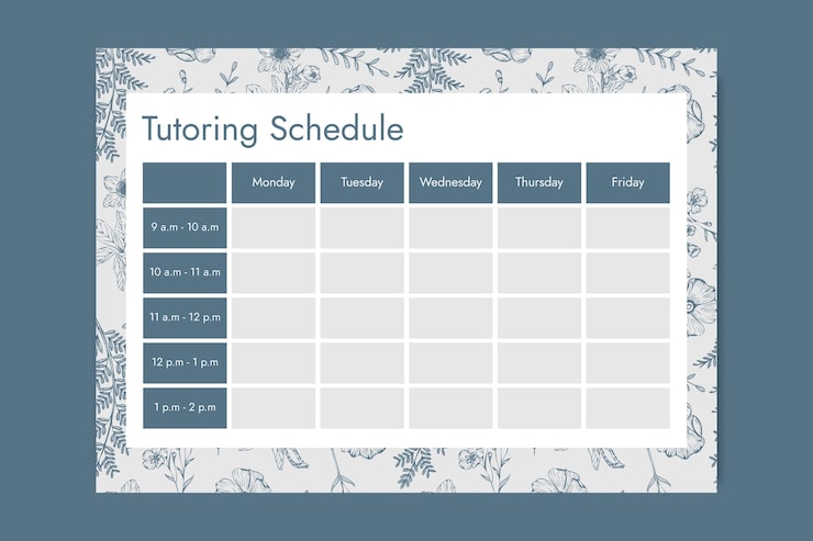 Free Vector schedule template design
