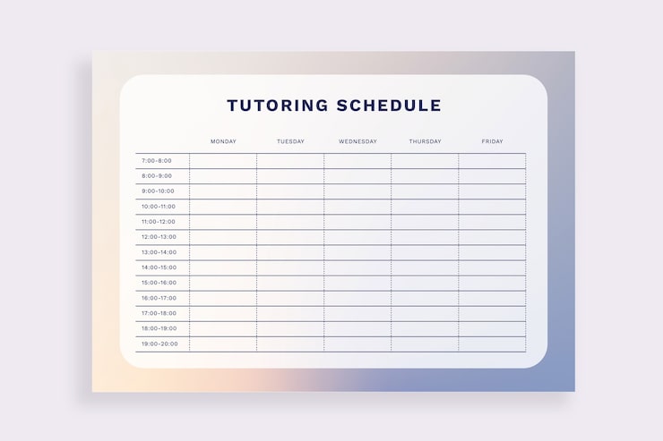 Free Vector schedule template design