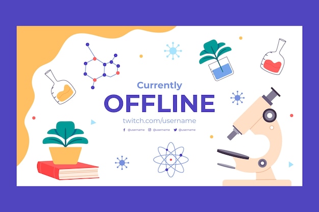 Free Vector science research   twitch background