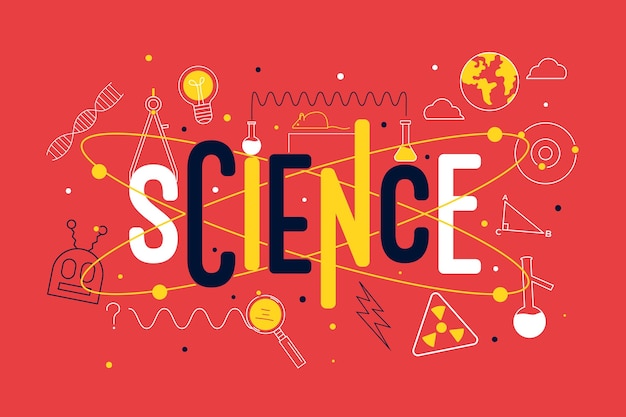 Free Vector science word concept