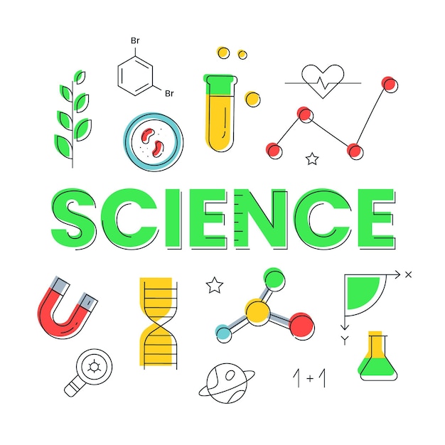 Free Vector science word concept