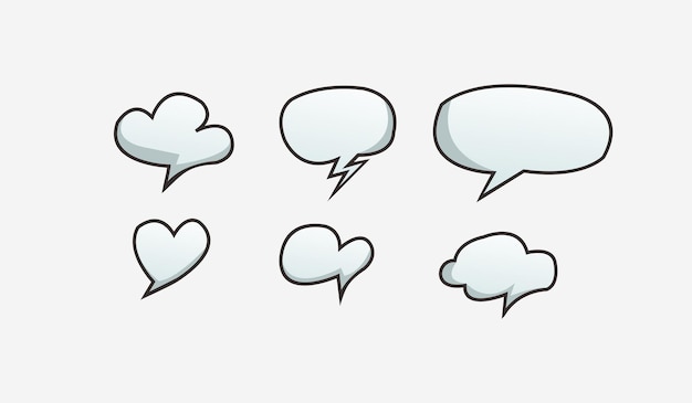 Free Vector set of chat cartoon design