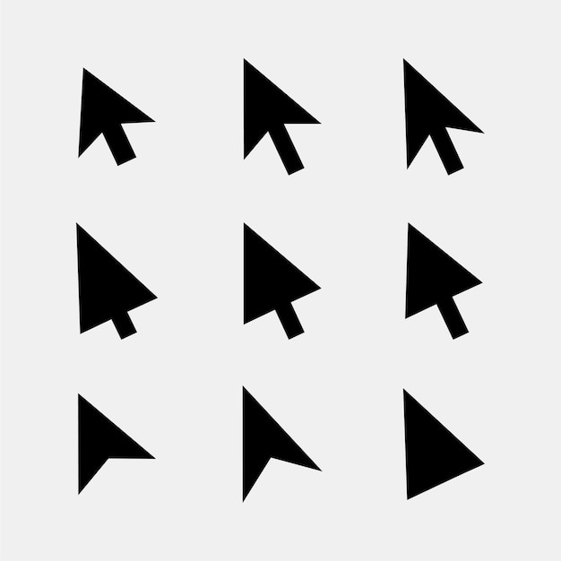 Free Vector set of computer mouse pointer element symbol design