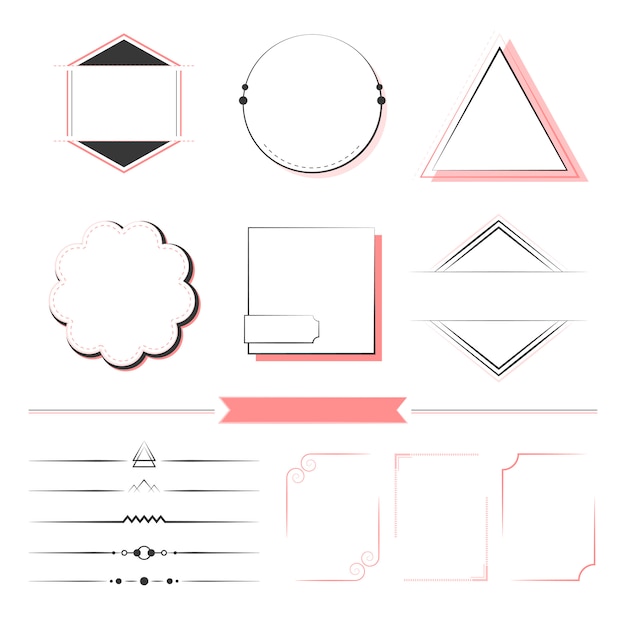 Free Vector set of design elements vector