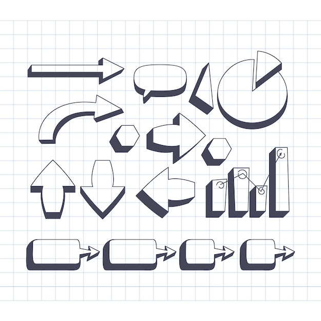 Free Vector set of infographic elements for school classes