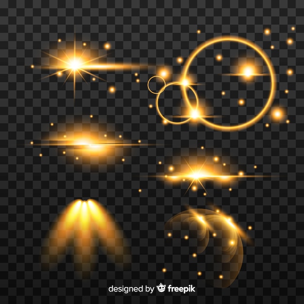 Free Vector set of shiny light effects