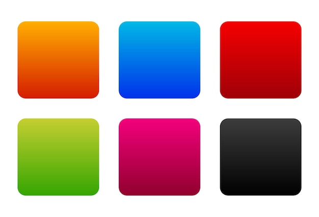 Free Vector set of six gradient color element background for ui or ux app backdrop