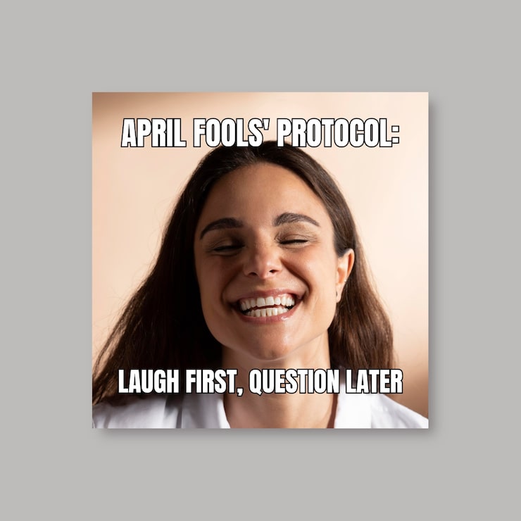 Free Vector simple funny april fools' protocol meme