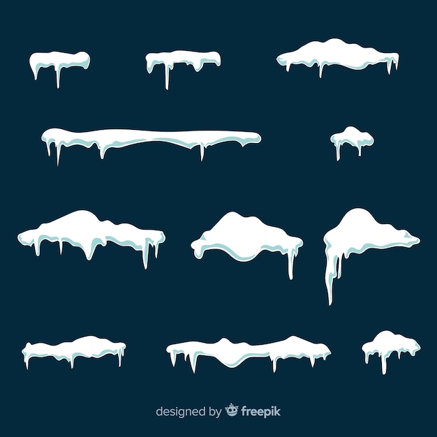 Free Vector snow cap collection 
