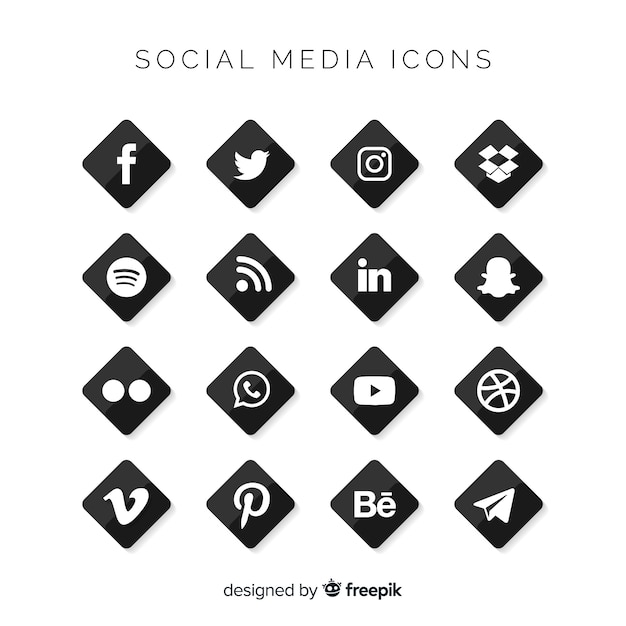 Free Vector social media logo collection