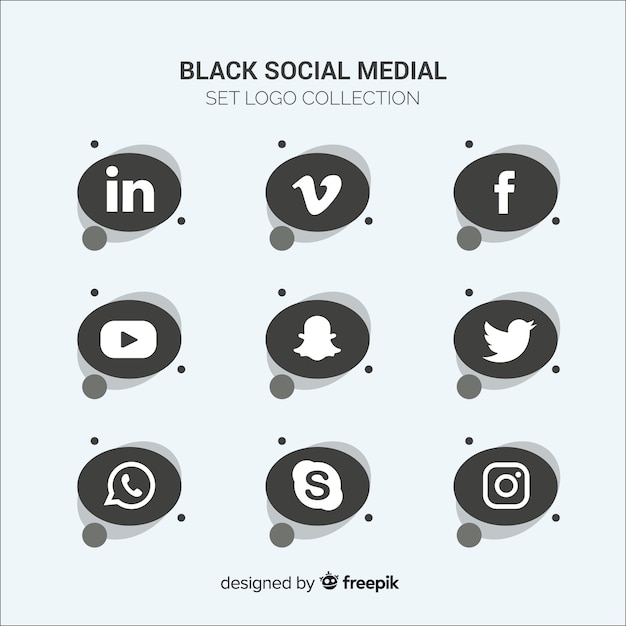 Free Vector social media logo collection