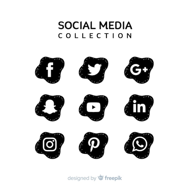 Free Vector social media logo collection