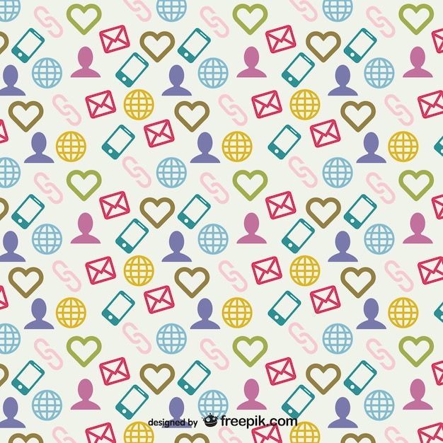 Free Vector social media pattern