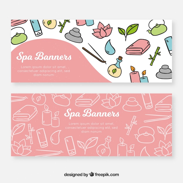 Free Vector spa banners